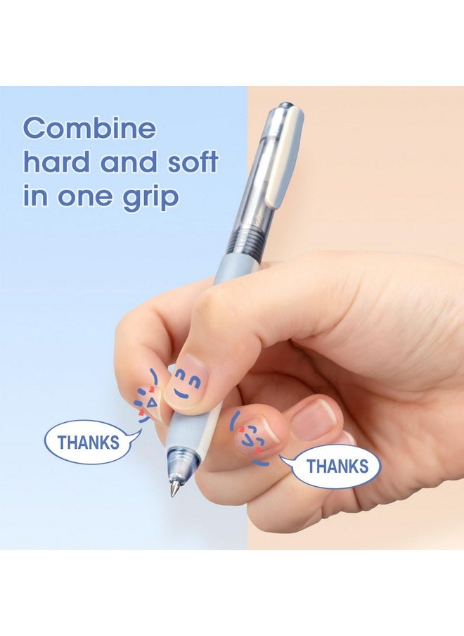 WRITECH Retractable Gel Ink Pens 8Ct Black Ink 0.5Mm Extra Fine Point Tip Click Pen For Smooth Writing Journaling Drawing Note Taking Sketching No Bleed & Smear & Smudge Double Colors Duetgrip  - Image 5
