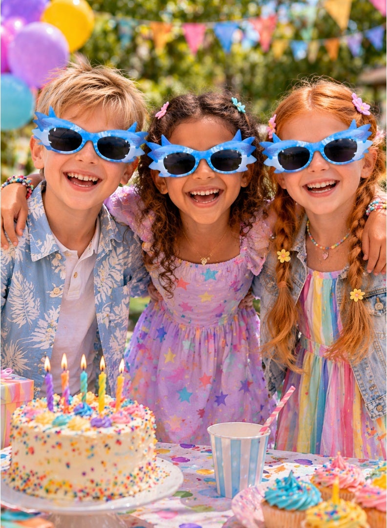 Party Time Shark Party Glasses for Kids Blue 1 Pc - Image 5