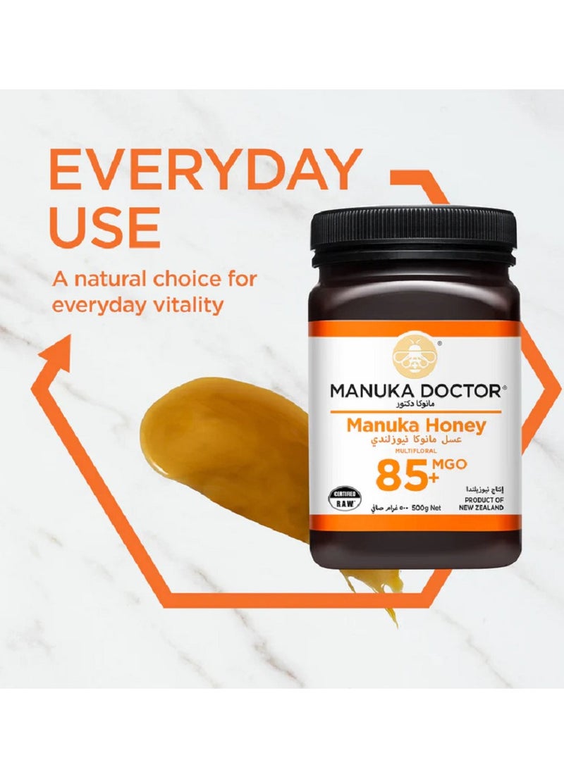 Manuka Doctor Multifloral Manuka Honey MGO 85+ 500g  - Image 2
