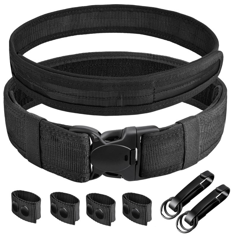 MOZETO Duty Belt, 2" Police Security Nylon Duty Belts Law Enforcement Officer with 2 Key Holder and 4 Belt Keepers - Image 1
