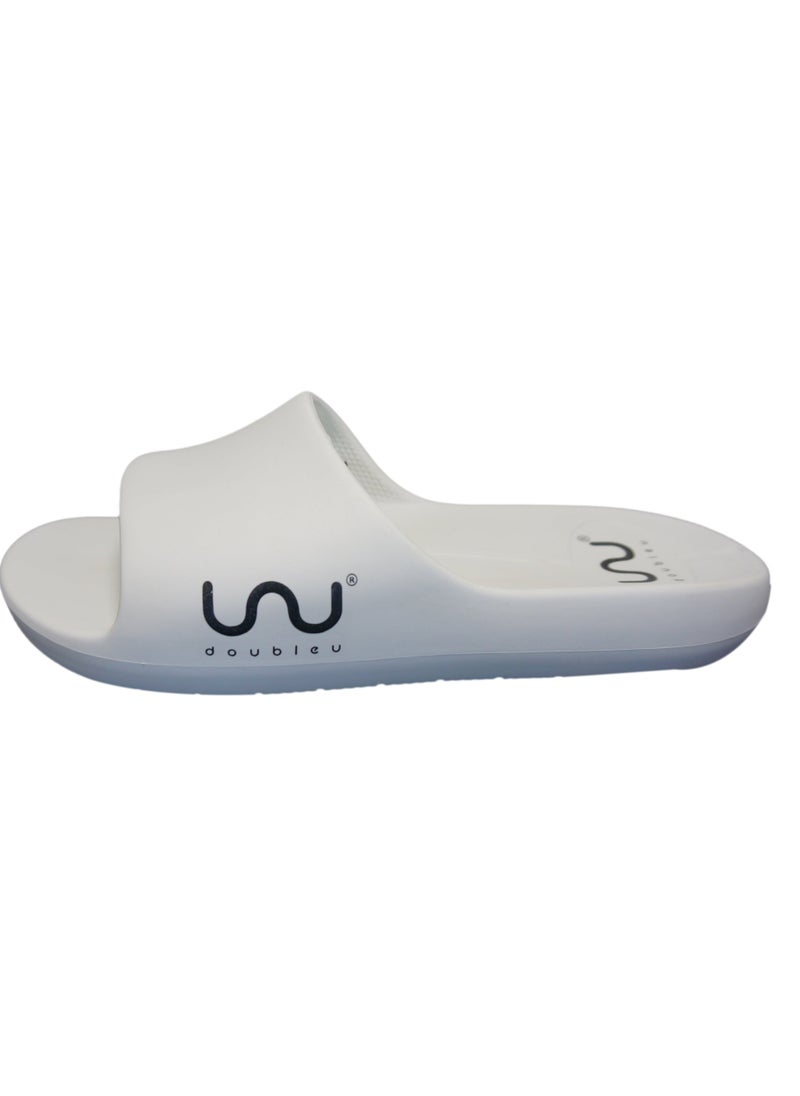 Doubleu Doubleu Milano Men Comfortable & Light Weight White Slipper  - Image 4