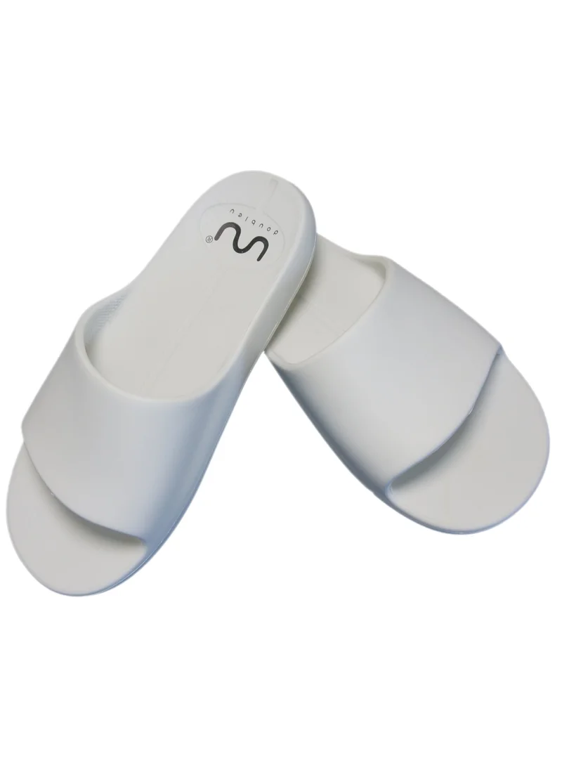 Doubleu Doubleu Milano Men Comfortable & Light Weight White Slipper