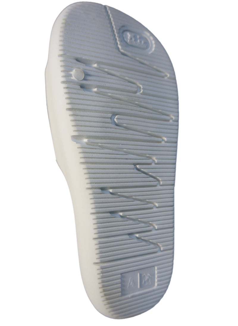 Doubleu Doubleu Milano Men Comfortable & Light Weight White Slipper  - Image 3