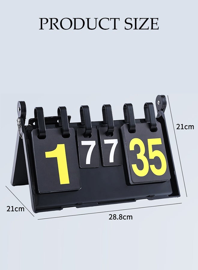 DUNISO Scoreboard，Portable Sports Scoreboard，Tabletop Flip Scoreboard，Waterproof and Durable，Easy to Carry，for Indoor and Outdoor Sports, Basketball，football and Tennis，0-35 - Image 2