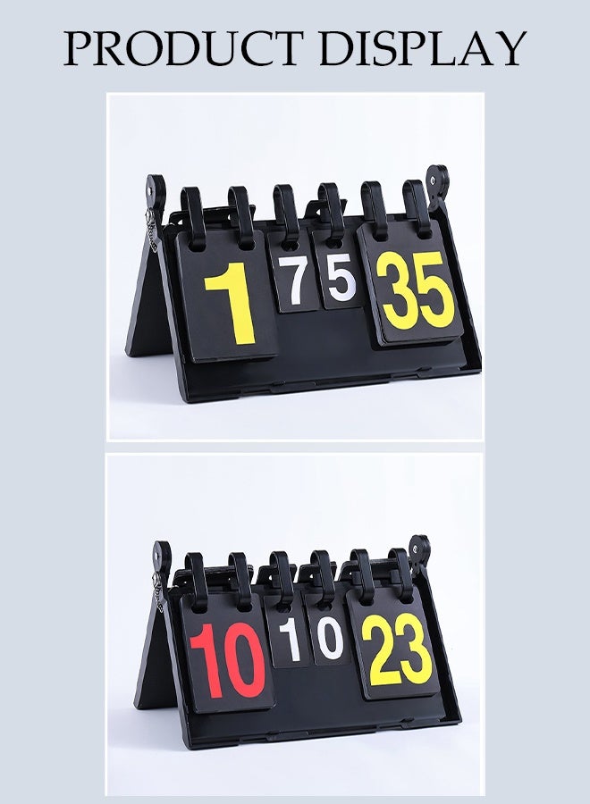 DUNISO Scoreboard，Portable Sports Scoreboard，Tabletop Flip Scoreboard，Waterproof and Durable，Easy to Carry，for Indoor and Outdoor Sports, Basketball，football and Tennis，0-35 - Image 5