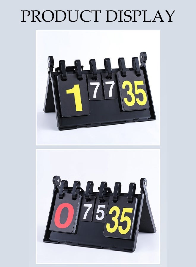 DUNISO Scoreboard，Portable Sports Scoreboard，Tabletop Flip Scoreboard，Waterproof and Durable，Easy to Carry，for Indoor and Outdoor Sports, Basketball，football and Tennis，0-35 - Image 4