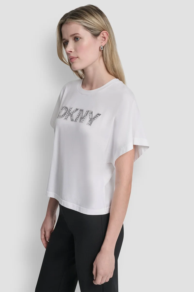 DKNY  WIDE SLEEVE CMS BLING TOP for Women | Best Price UAE
