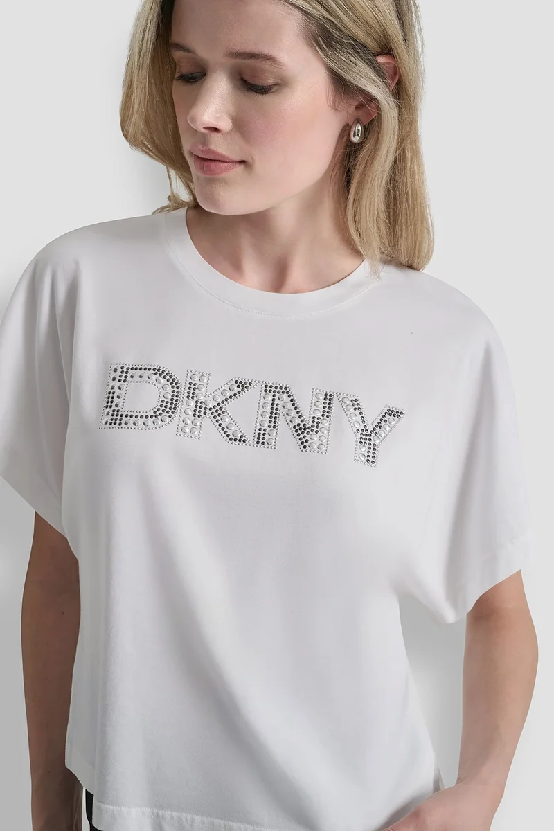 DKNY  WIDE SLEEVE CMS BLING TOP for Women | Best Price UAE