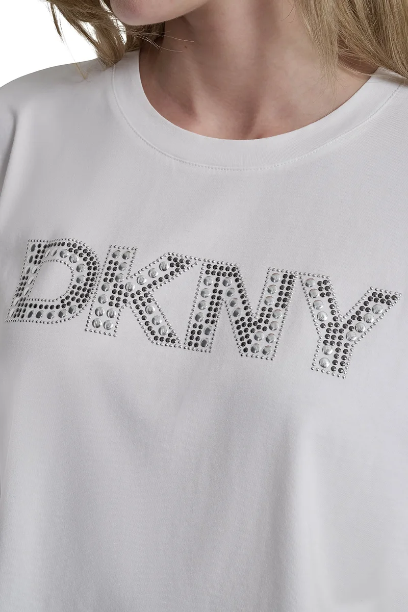 DKNY  WIDE SLEEVE CMS BLING TOP for Women | Best Price UAE
