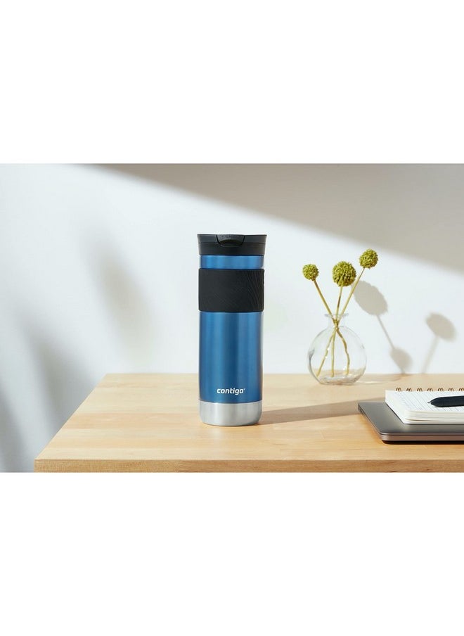 Contigo Contigo Byron Vacuum-Insulated Stainless Steel Travel Mug, 20oz - Leak-Proof Lid, BPA-Free, Blue Corn - Perfect Reusable Cup for Coffee or Water; hot and cold beverage holder  - Image 3