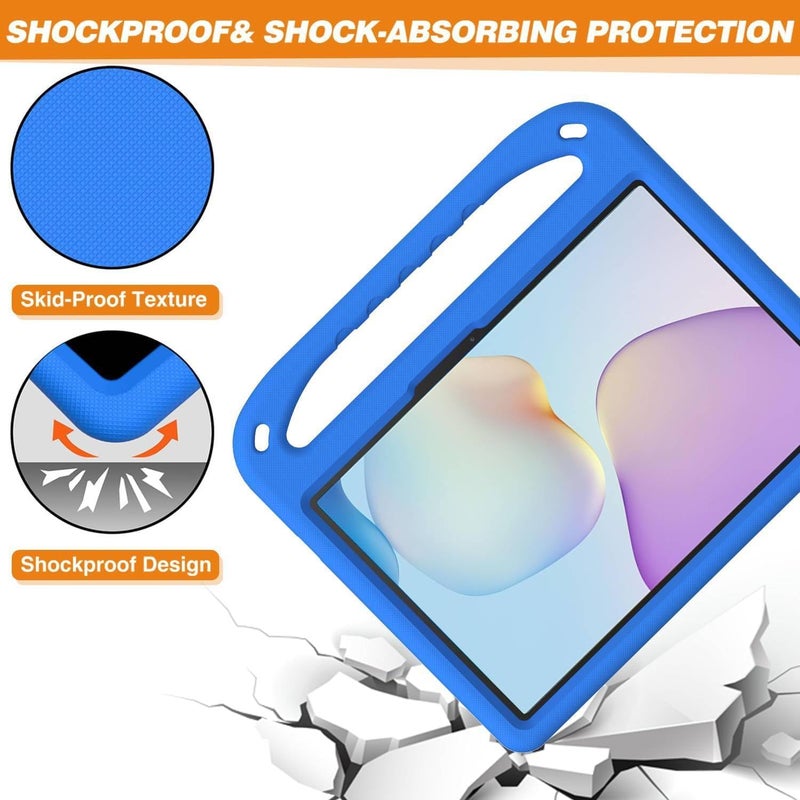 Vurtboly Kids Case Compatible with Huawei Matepad 11.5" 2025, Cute Full Body Protective Cover with Handle Stand, Lightweight Shockproof Cover with Kickstand for Huawei Matepad 11.5" 2025 (Blue) - Image 5
