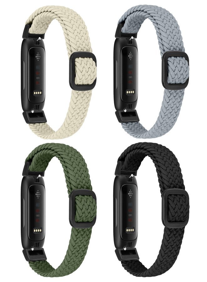 LHXYUO مجموعة من 4 أربطة رياضية مرنة قابلة للتعديل من LHXYUO، متوافقة مع أجهزة Fitbit Inspire 3/Inspire 2/Inspire/Inspire HR/Ace 2/Ace 3، أربطة معصم بديلة مرنة ناعمة للنساء والرجال - Image 1