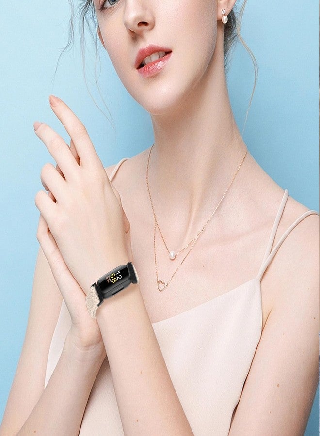 LHXYUO مجموعة من 4 أربطة رياضية مرنة قابلة للتعديل من LHXYUO، متوافقة مع أجهزة Fitbit Inspire 3/Inspire 2/Inspire/Inspire HR/Ace 2/Ace 3، أربطة معصم بديلة مرنة ناعمة للنساء والرجال - Image 4