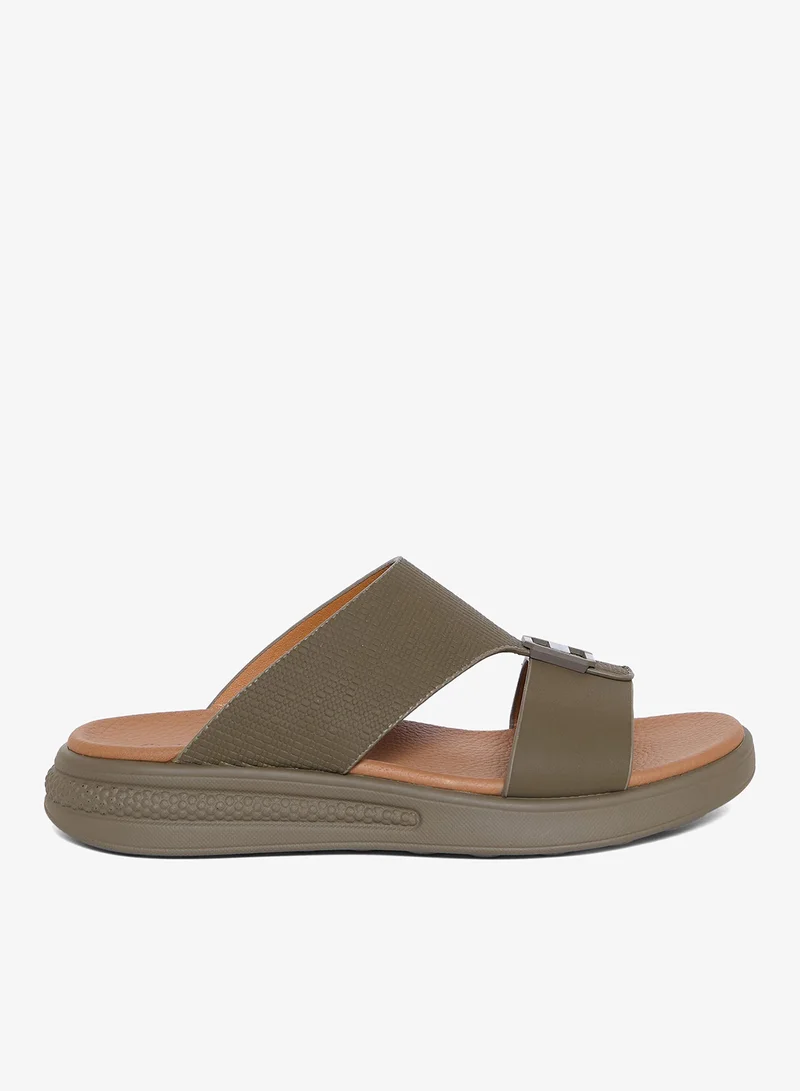 جيومني صنادل عربية مريحة للرجال – صنادل كلاسيكية مفتوحة الأصابع مع سرير مبطن للارتداء اليومي