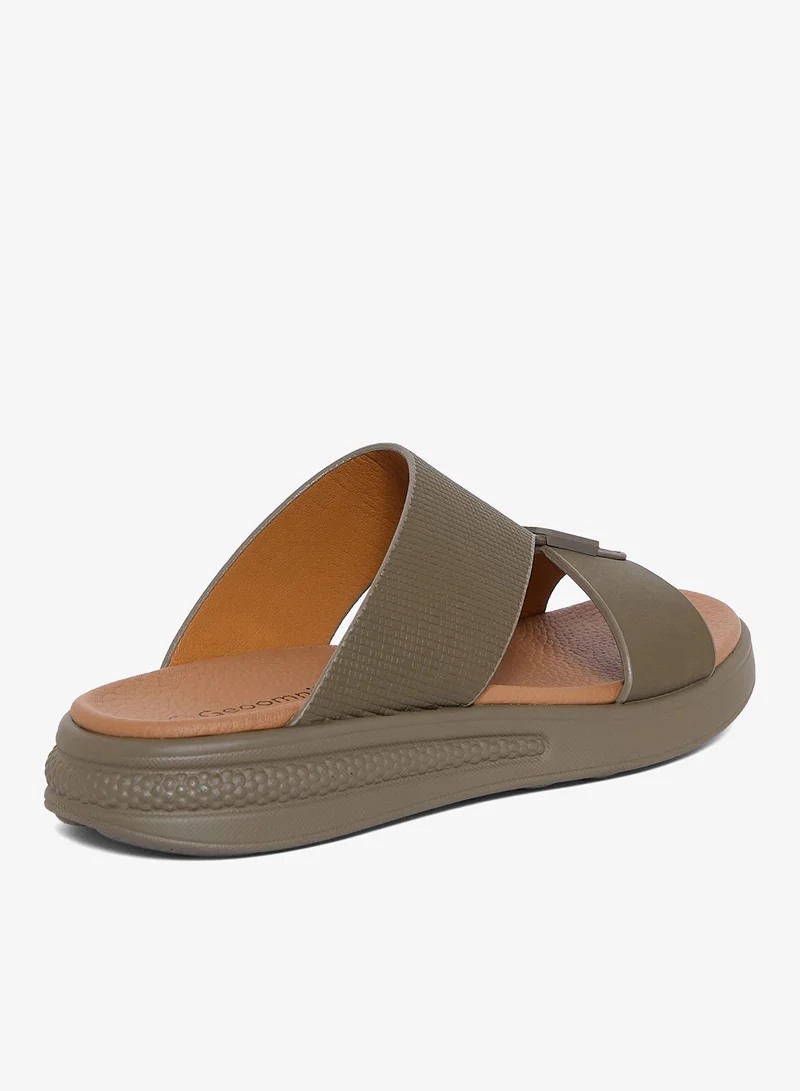 Geoomnii Green Comfort Arabic Sandals for Men – Classic Slip-On Open Toe Sandals with Cushioned Footbed for Daily Wear for Men | Best Price UAE