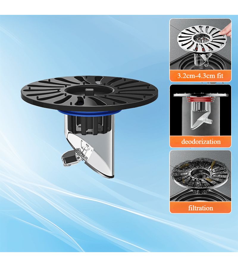 1 Stainless Steel Drain with Deodorizing and Insect Proof Function Red Color for Bathroom Shower Kitchen Sink to Prevent Clogging - Image 2