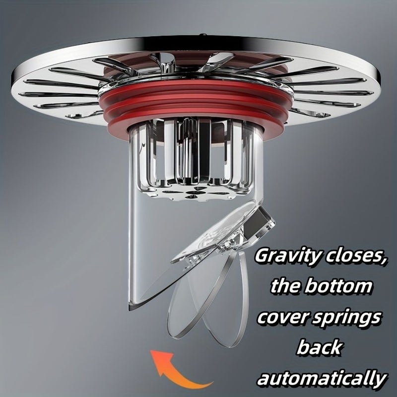 1 Stainless Steel Drain with Deodorizing and Insect Proof Function Red Color for Bathroom Shower Kitchen Sink to Prevent Clogging - Image 1