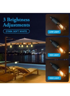 Rock Pow Battery Operated Rechargeable LED Lights Bulbs 2w 2700k Soft White,3 Light Modes with Hook for Outdoor Umbrella Lights,Patio,Waterproof Portable Cordless Light Bulb 2 Pack  - Image 3