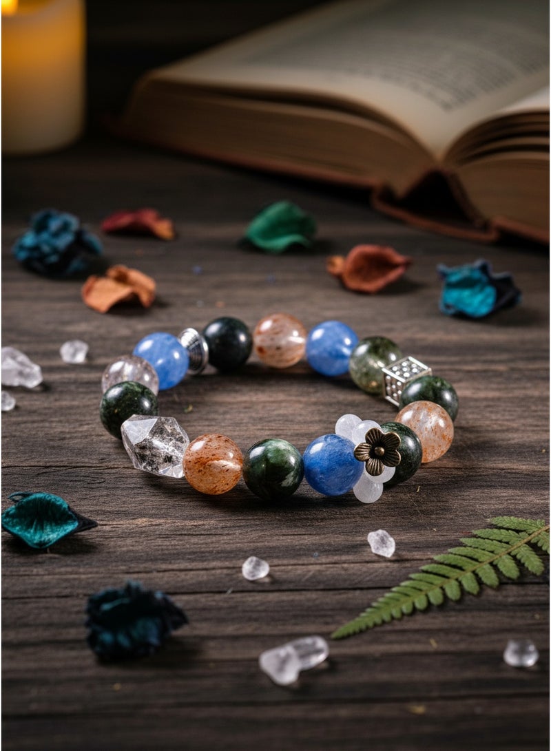 تشوميل سوار من الخرز الطبيعي الملون بتصميم زهور بوهيمية للنساء - Image 2