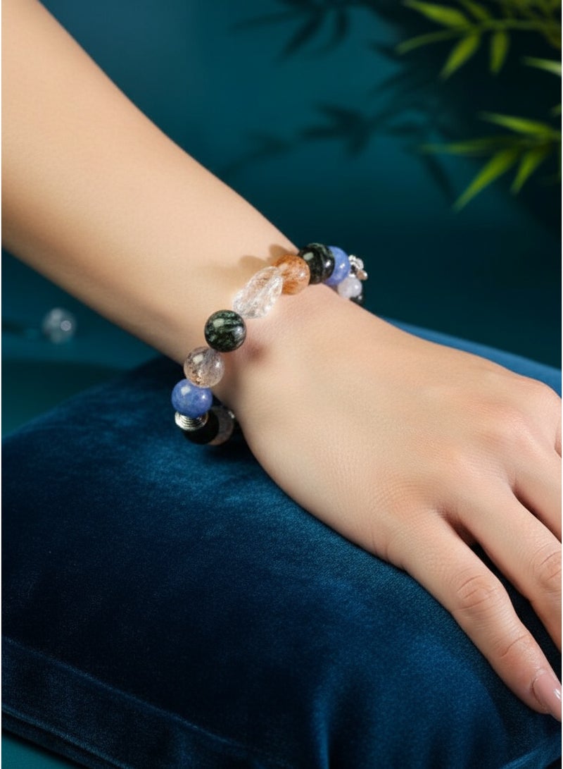 تشوميل سوار من الخرز الطبيعي الملون بتصميم زهور بوهيمية للنساء - Image 4