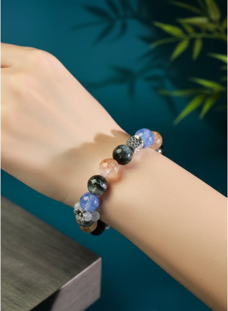 تشوميل سوار من الخرز الطبيعي الملون بتصميم زهور بوهيمية للنساء - Image 3