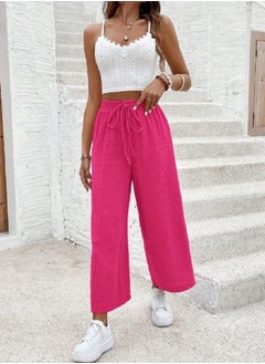 Shein SHEIN Frenchy Women\ Fashion Diamond Plaid Spaghetti Strap Solid Color Trousers Two-Piece Set  - Image 2