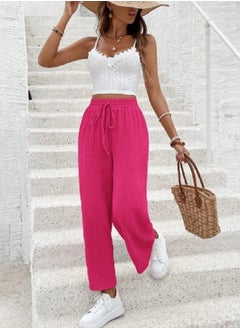 Shein SHEIN Frenchy Women\ Fashion Diamond Plaid Spaghetti Strap Solid Color Trousers Two-Piece Set  - Image 3
