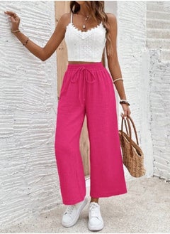 Shein SHEIN Frenchy Women\ Fashion Diamond Plaid Spaghetti Strap Solid Color Trousers Two-Piece Set  - Image 5