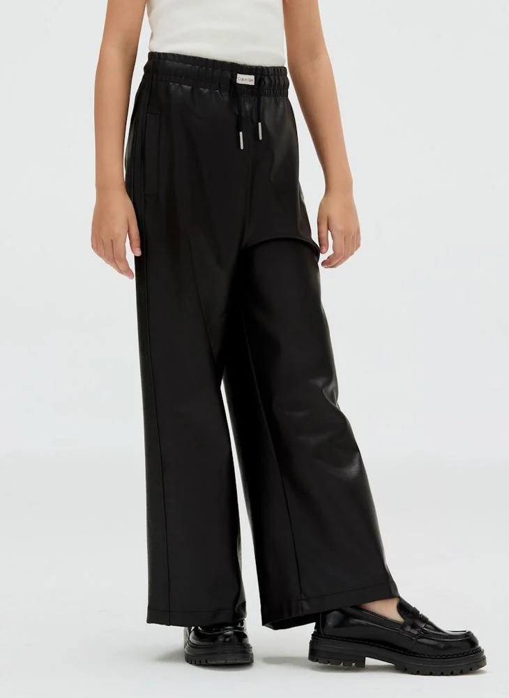 Calvin Klein Jeans Kids Faux Leather Pants