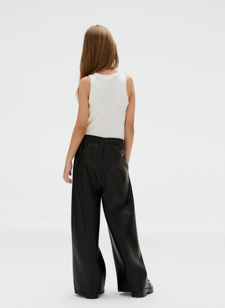 Calvin Klein Jeans Kids Faux Leather Pants