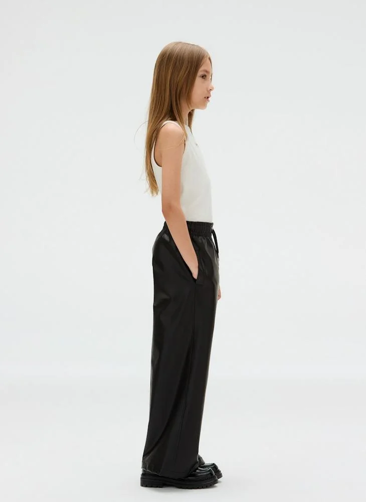 Calvin Klein Jeans Kids Faux Leather Pants