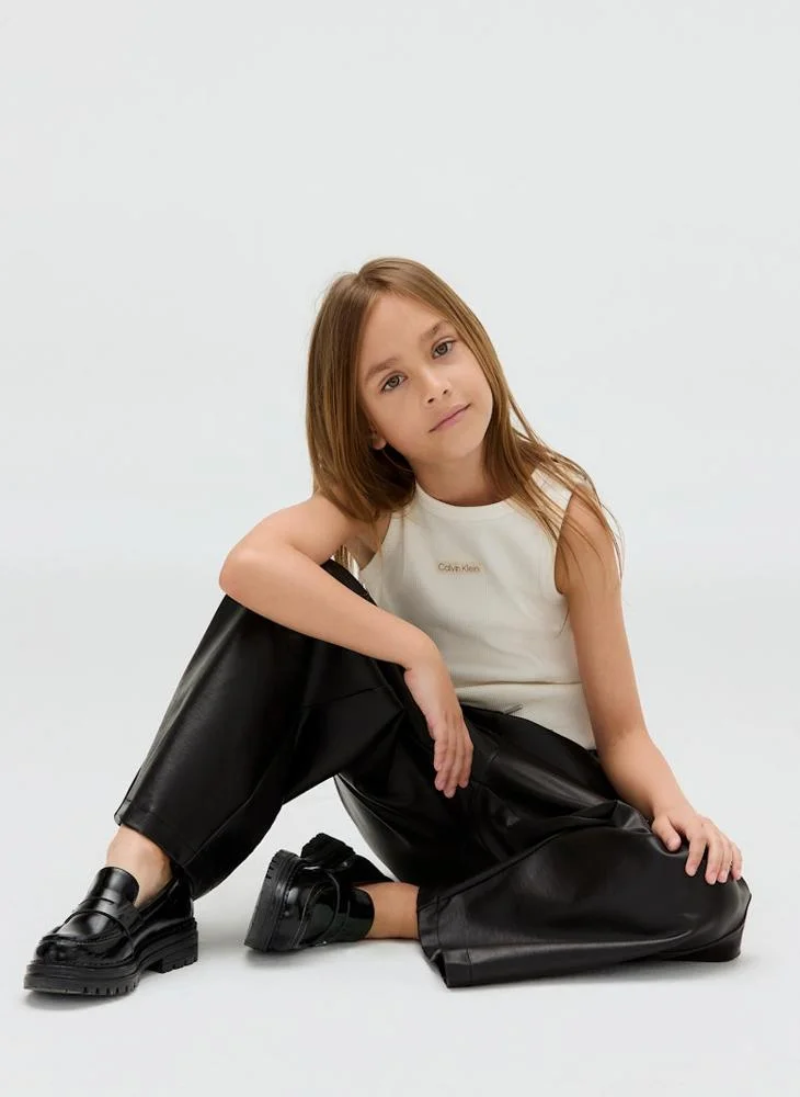 Calvin Klein Jeans Kids Faux Leather Pants