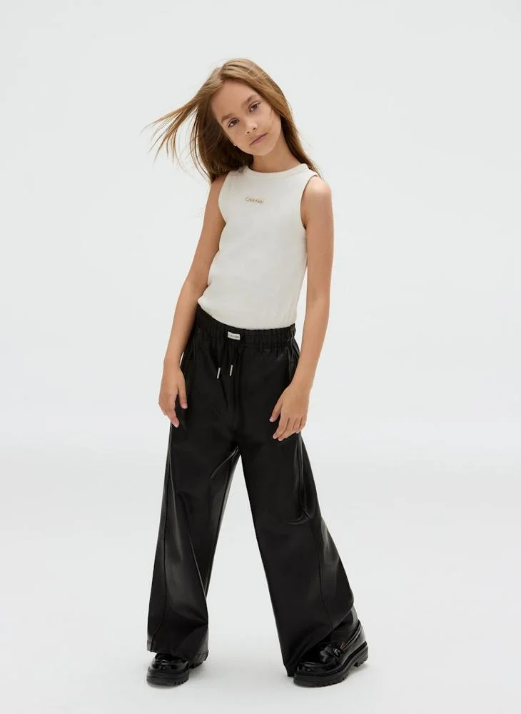 Calvin Klein Jeans Kids Faux Leather Pants