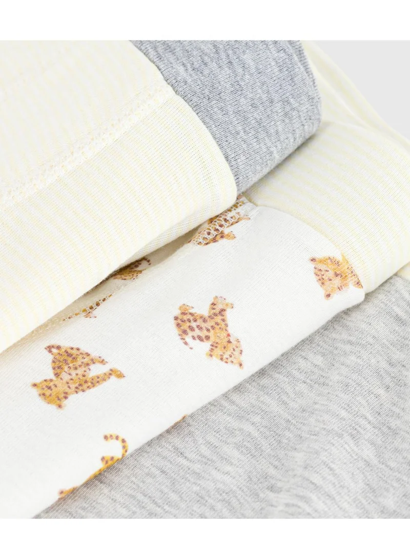 Petit Bateau Pack of children's leopard-print cotton boxers with a covered waistband