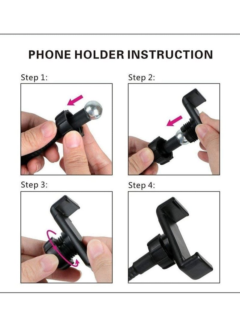 Gravity Shopping Selfie Ring Light with Stand & Cell Phone Holder, 3 Light Modes & 10 Level Brightness for Live Stream/Makeup, Flexible Arm Compatible with iPhone&Android Phones - Image 4