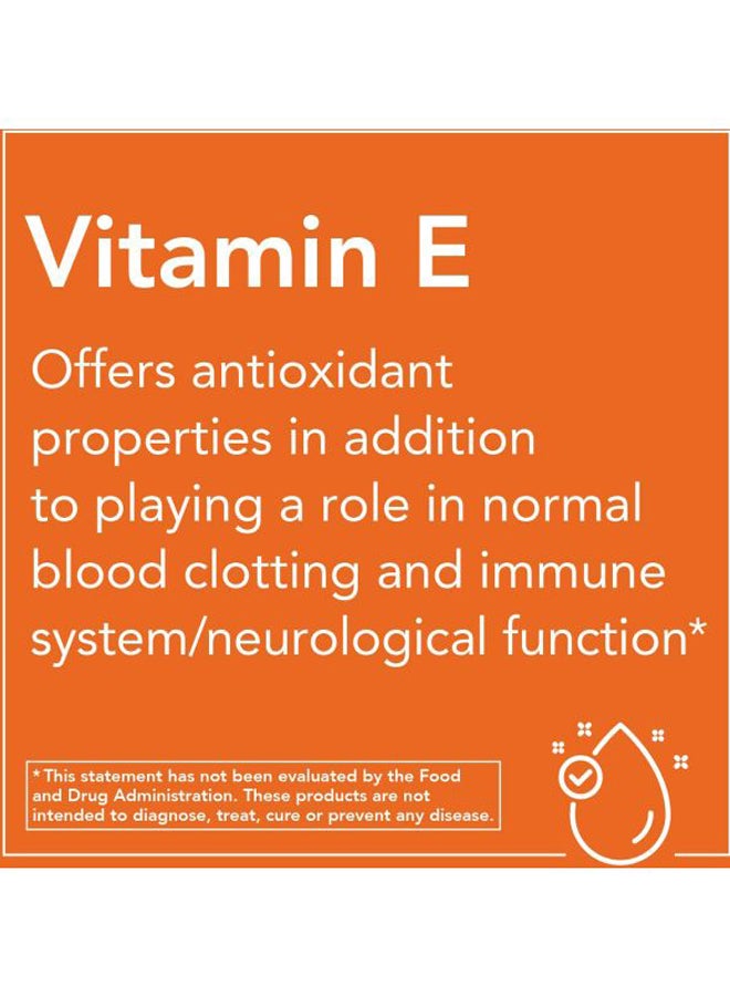 Now Foods Natural E-400 Vitamin Supplement - 250 Softgels 268 mg (400 IU) - Image 4
