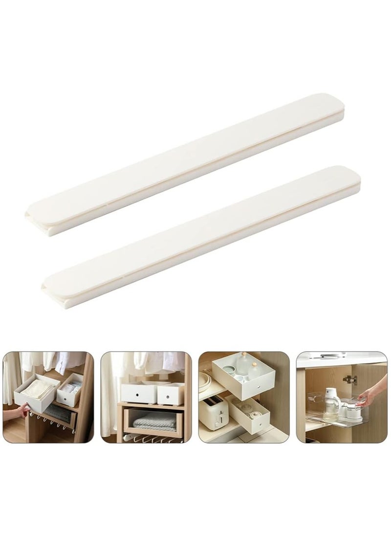 Self Adhesive Plastic Drawer Slides and Rails Kit 2 Pieces