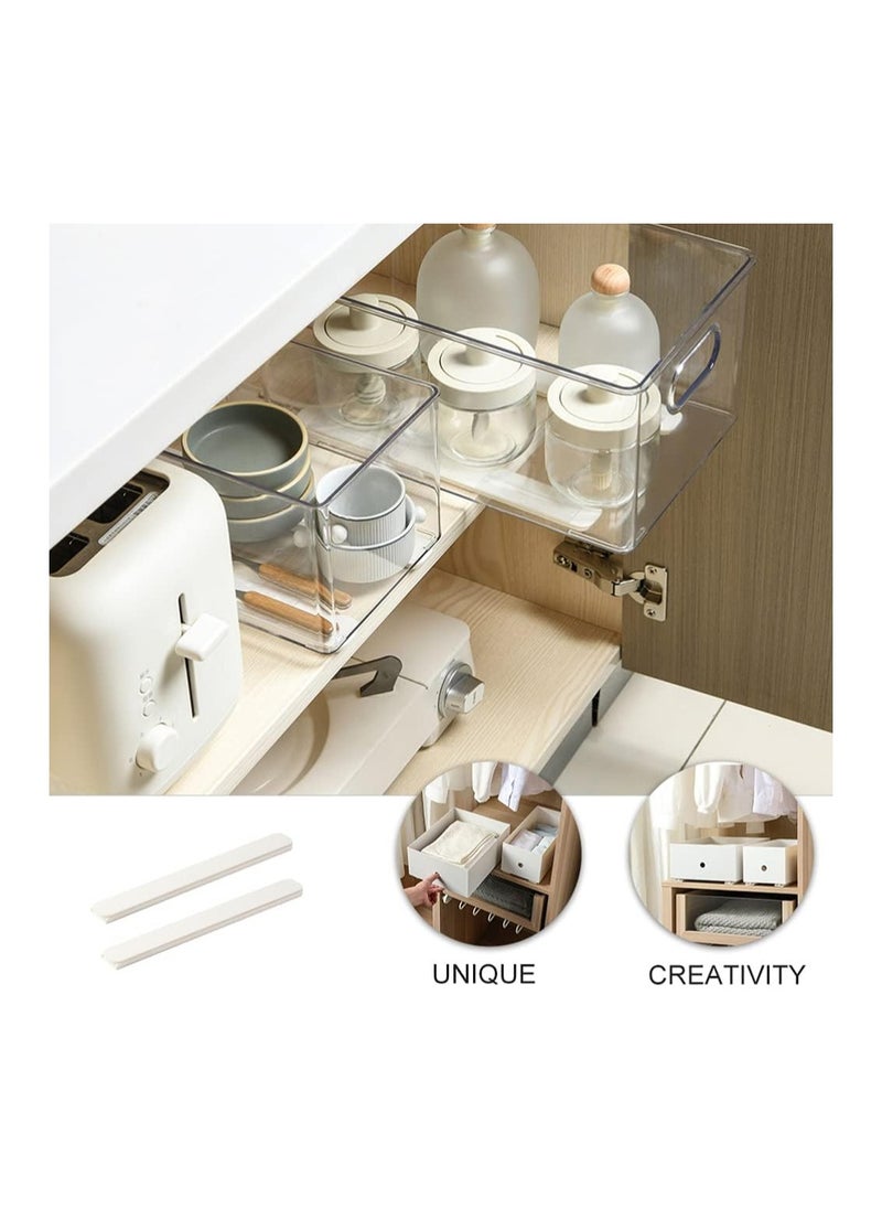 Self Adhesive Plastic Drawer Slides and Rails Kit 2 Pieces