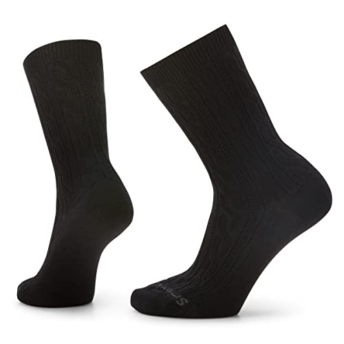Smartwool Everyday Cable Crew Socks For Men and Women Black Medium - Image 1