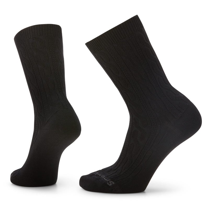 Smartwool Everyday Cable Crew Socks For Men and Women Black Medium - Image 3