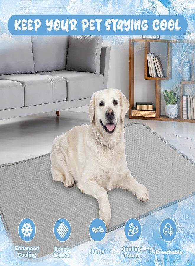 Buvlnee Summer Dog Cooling Mat Washable Ice Silk Self Cool Pad for Large Dogs and Cats, 59x40in Pet Sleeping Pad for Crate, Bed, Indoor & Outdoor Floor, Car Seats - Image 2