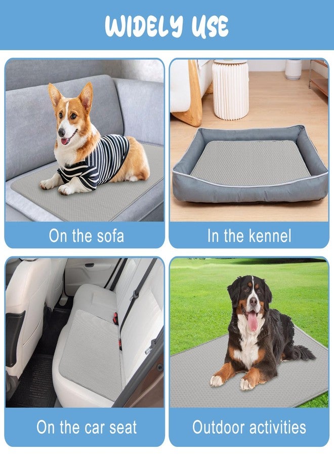Buvlnee Summer Dog Cooling Mat Washable Ice Silk Self Cool Pad for Large Dogs and Cats, 59x40in Pet Sleeping Pad for Crate, Bed, Indoor & Outdoor Floor, Car Seats - Image 4