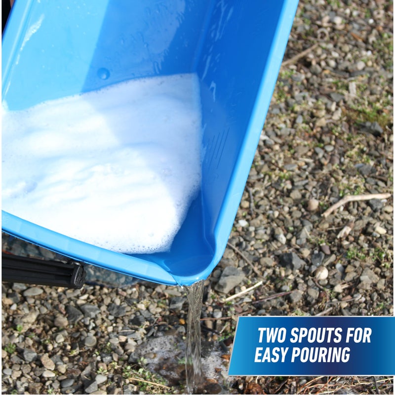 Unger Professional 6 Gallon Heavy Duty Bucket – Large Cleaning Bucket, Comfort-Grip Handle, 2 Pour Spouts, Portable Cleaning Supplies, Plastic Mop Bucket for Floor, Window & Household Cleaning - Image 4