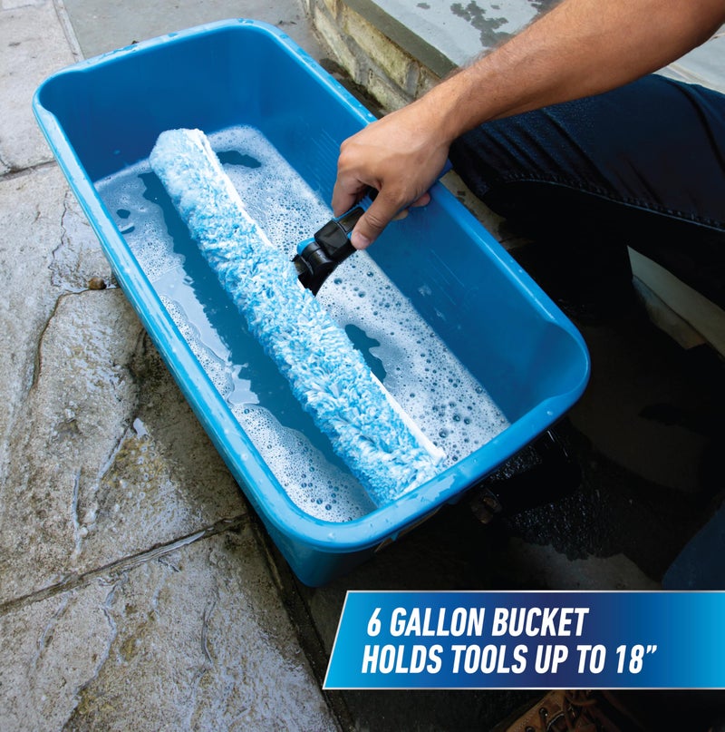 Unger Professional 6 Gallon Heavy Duty Bucket – Large Cleaning Bucket, Comfort-Grip Handle, 2 Pour Spouts, Portable Cleaning Supplies, Plastic Mop Bucket for Floor, Window & Household Cleaning - Image 5