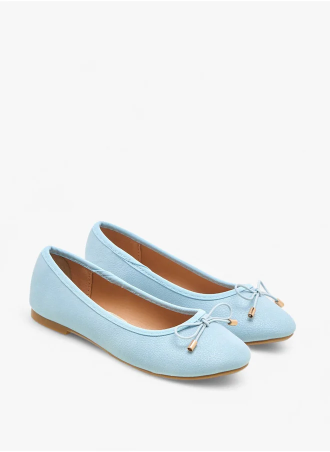 Flora Bella By Shoexpress Bow Accent Slip-On Ballerina Shoes
