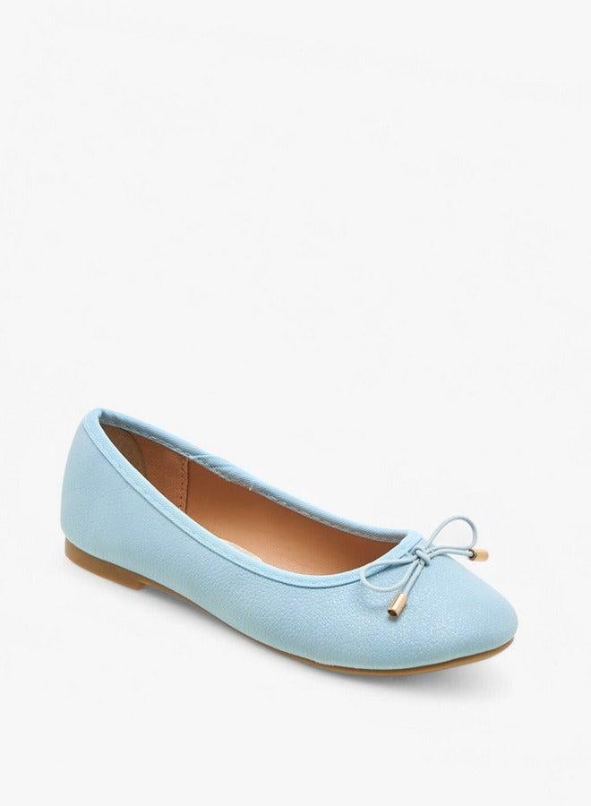 Flora Bella By Shoexpress Bow Accent Slip-On Ballerina Shoes - Image 1