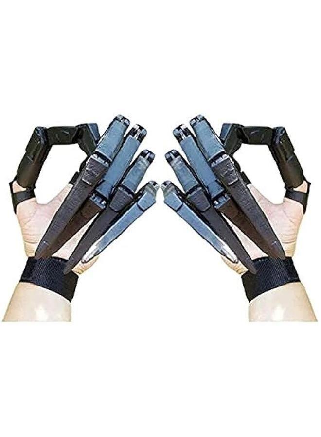 Articulated Finger Extensions , 3D Printed Fits All Sizes with Flexible Joint Party Dress Cosplay Costume Props Supplies,Black Pair - Image 1