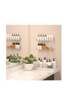 NIUBEE Wall Mounted Spice Rack Organizer,Clear Acrylic Spice Shelf Storage Holder,Hanging Seasoning Rack Organizer for Wall Kitchen 2 Pack  - Image 4