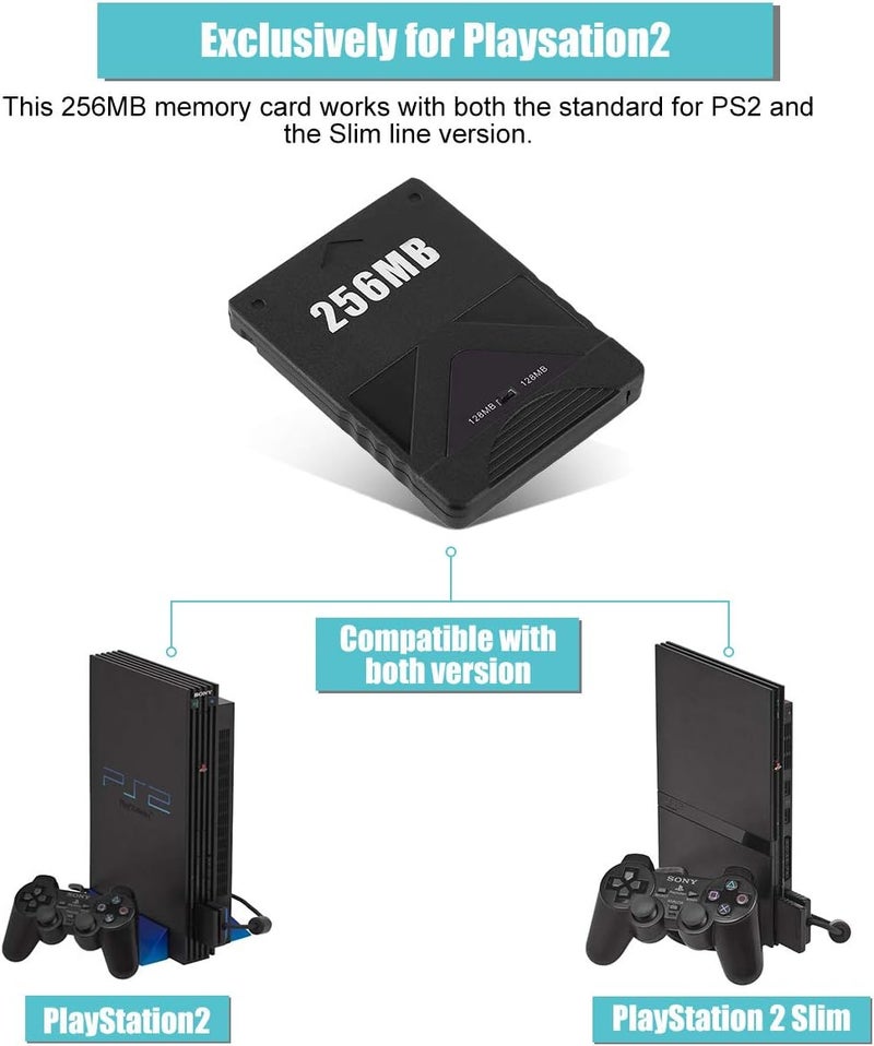 بطاقة ذاكرة 256 ميجابايت، بطاقة ذاكرة ألعاب PS2 عالية السرعة (256 ميجابايت) - Image 3