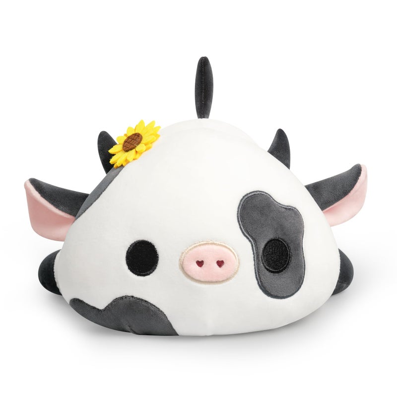 Onsoyours Onsoyours Cute Cow Plushie with Sunflower Headwear  Soft Stuffed Milk Cow Squishy Plush Animal Toy Flower Cow Pillow for Kids (Sunflower Cow  9"")  - Image 2